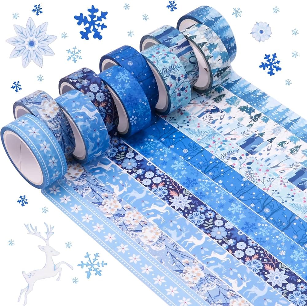 Japon Washi Bant Koleksiyonu (Mavi Seri)